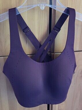 Lululemon Dark Burgundy Air Support Sports Bra Size 34DDD
